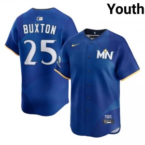 Minnesota Twins Byron Buxton #25 Royal Youth City Connect Baseball Jersey | 2026 Season Game 61191941
