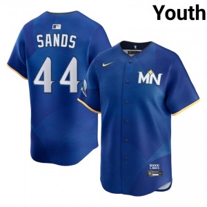Cole Sands #44 Twins City Connect Baseball Jersey | Premium Youth Royal Stitch Edition 89549526