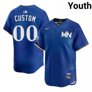 Custom #00 Minnesota Twins City Connect Baseball Jersey | Durable Youth Royal Stitched Edition 97558770
