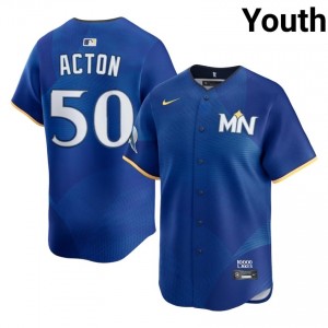 MIN Garrett Acton #50 Royal Youth City Connect Baseball Jersey | 2026 Season Classic 14889523