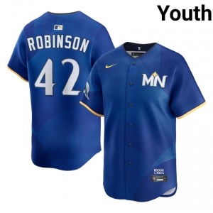 Jackie Robinson #42 Twin Cities City Connect Baseball Jersey | MLB Youth Royal Stitched Edition 68211203