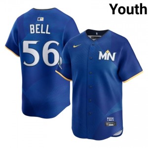 #56 Josh Bell Iconic Youth City Connect Baseball Jersey | MIN Royal Fan Gear 49945334