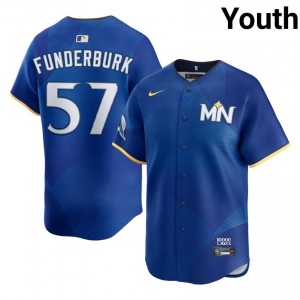 Royal Kody Funderburk #57 Twin Cities Baseball City Connect Embroidery Jersey | Game Youth Fit 23851914