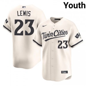 Royce Lewis #23 Twin Cities Baseball Jersey | Game Youth Cream Embroidery Edition 64724021