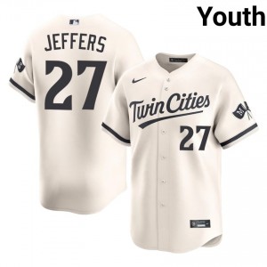 Cream Ryan Jeffers #27 Minnesota Twins Baseball Stitched Jersey | Iconic Youth Fit 76472214
