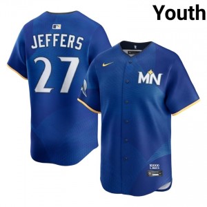 Ryan Jeffers #27 Minnesota Twins City Connect Baseball Jersey | Limited Youth Royal Embroidery Edition 64993487