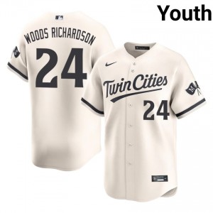 Simeon Woods Richardson #24 Twins Baseball Jersey | Official Youth Cream Stitch Edition 19530088