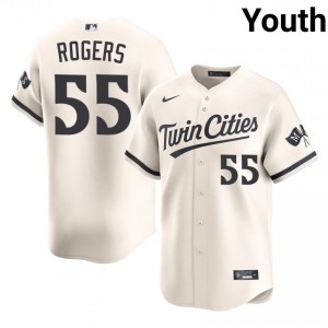 Taylor Rogers #55 Twins Baseball Jersey | Durable Youth Cream Stitched Edition 59397726