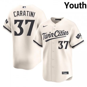 #37 Victor Caratini Limited Youth Baseball Jersey | Twin Cities Cream Fan Gear 12450495